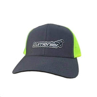 Brain3D Swag Lumenier Logo Retro Trucker Hat - Charcoal/Neon Green