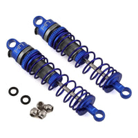 Caloosa Trains And Hobbies Hot Racing Parts & Accessories HRAMTT62DP01, Hot Racing Losi Mini-T 2.0 Aluminum Rear Threaded Shock Set (Blue) (2)