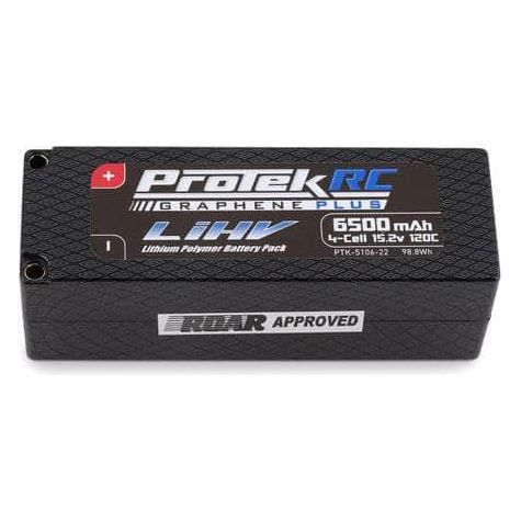 Caloosa Trains And Hobbies Parts & Accessories PTK-5106-22, ProTek RC 4S 120C Low IR Si-Graphene + HV LiPo Battery (15.2V/6500mAh) w/5mm Connector (ROAR Approved)