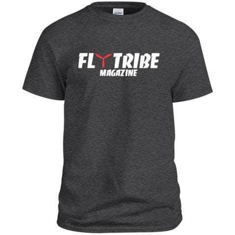 FLY TRIBE MAGAZINE Swag Fly Tribe Magazine FTM Logo T-Shirts - Dark Gray - Choose Your Size