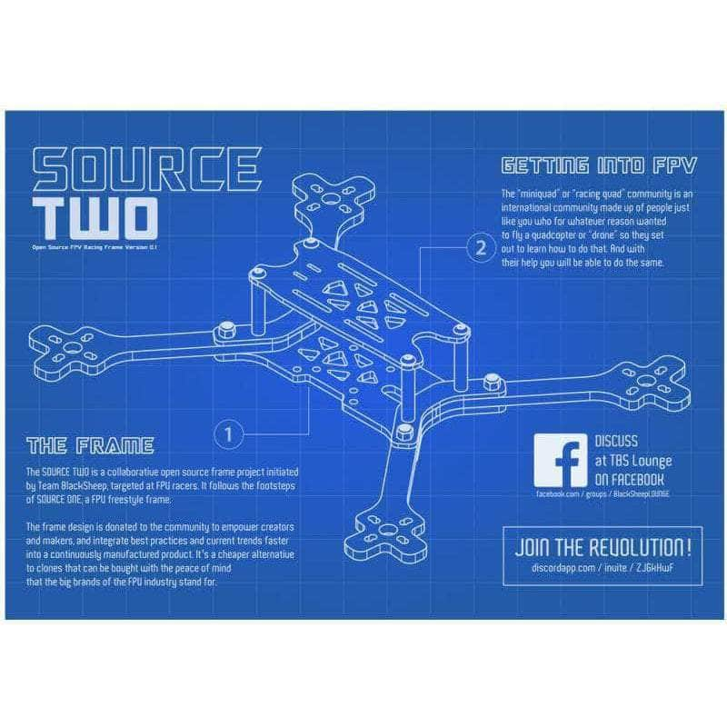 FLYFISH CARBON Frame RDQ Source Two V.01 6" Frame Kit