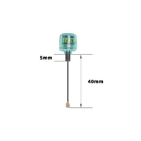 FLYFISH Antenna FlyFishRC Osprey 5.8Ghz 40mm U.FL Antenna - LHCP - Cyan