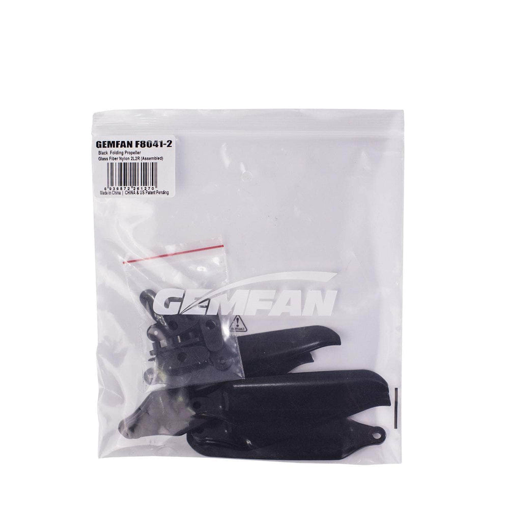 GEMFAN PROPS Gemfan F8041 Folding 2-Blade Propeller (Set of 2) - Black