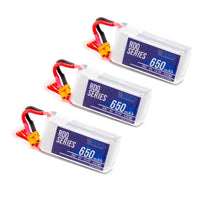 GNB Battery 3 PACK of RDQ Series 14.8V 4S 650mAh 80C LiPo Micro Battery - XT30