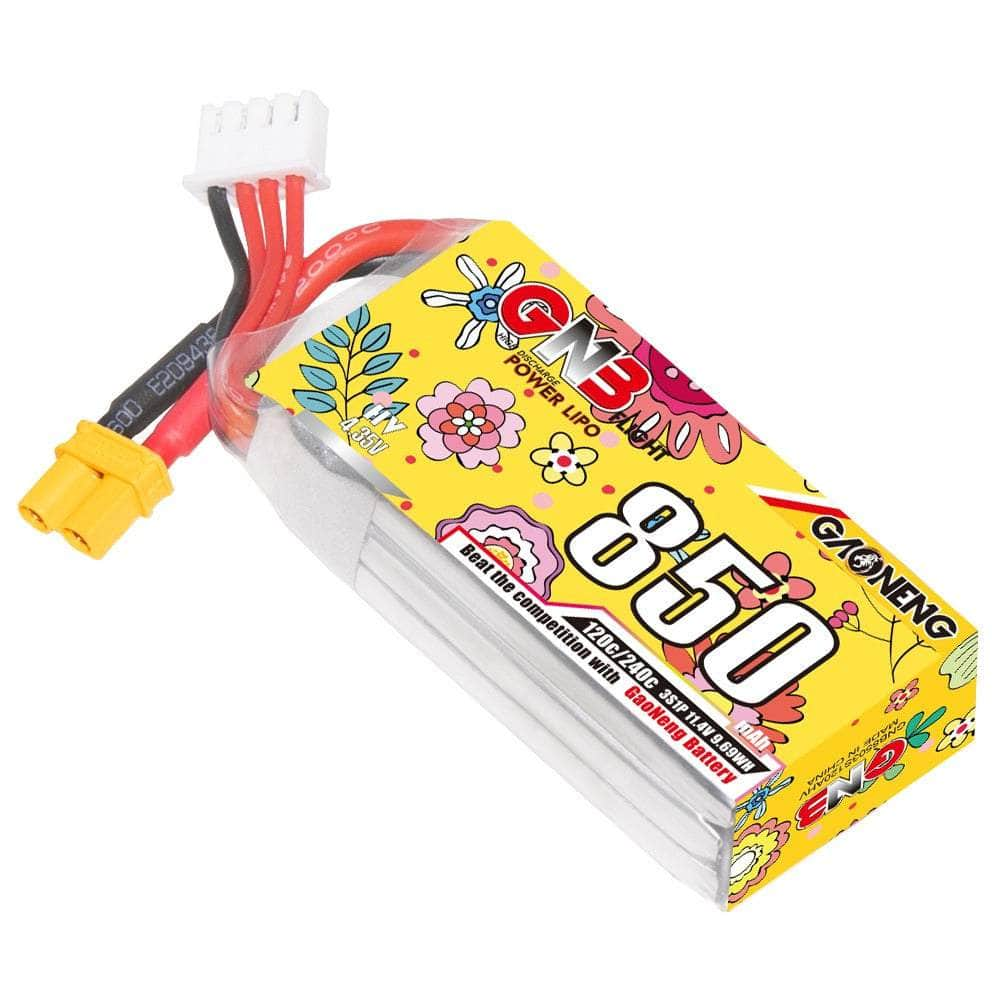 GNB Battery Gaoneng GNB 11.4V 3S 850mAh 120C LiHV Micro Battery - XT30