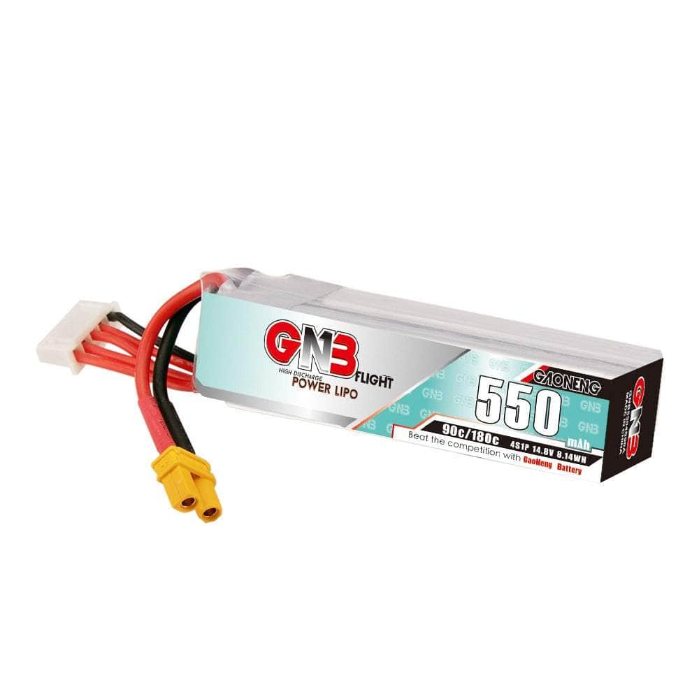 GNB Battery Gaoneng GNB 14.8V 4S 550mAh 90C LiPo Micro Battery (Long Type) - XT30