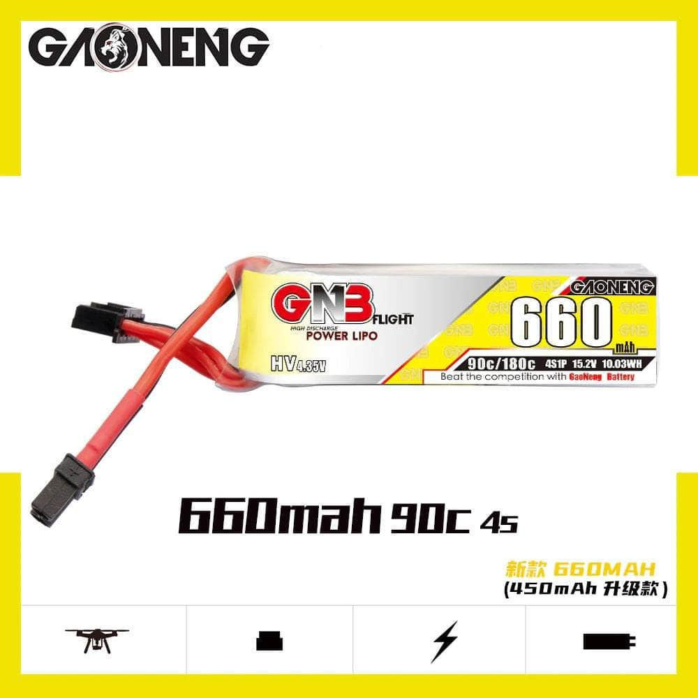 GNB Battery Gaoneng GNB 15.2V 4S 660mAh 90C LiHV Micro Battery (Long Type) - XT30