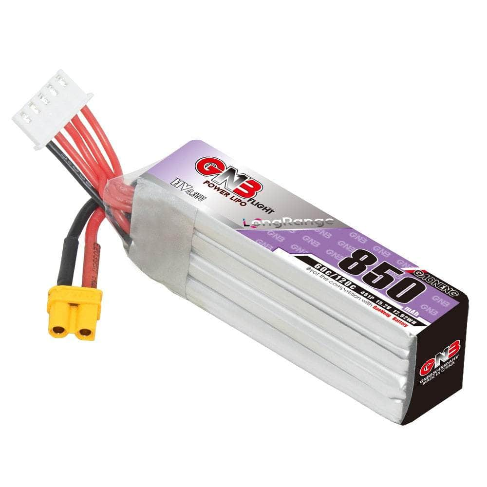 GNB Battery Gaoneng GNB 15.2V 4S 850mAh 60C LiHV Micro Battery (Long Type) - XT30