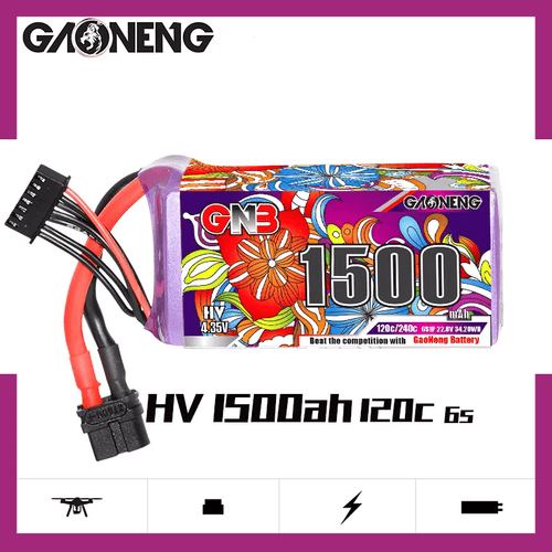 GNB Battery Gaoneng GNB 22.8V 6S 1500mAh 120C LiHV Battery - XT60