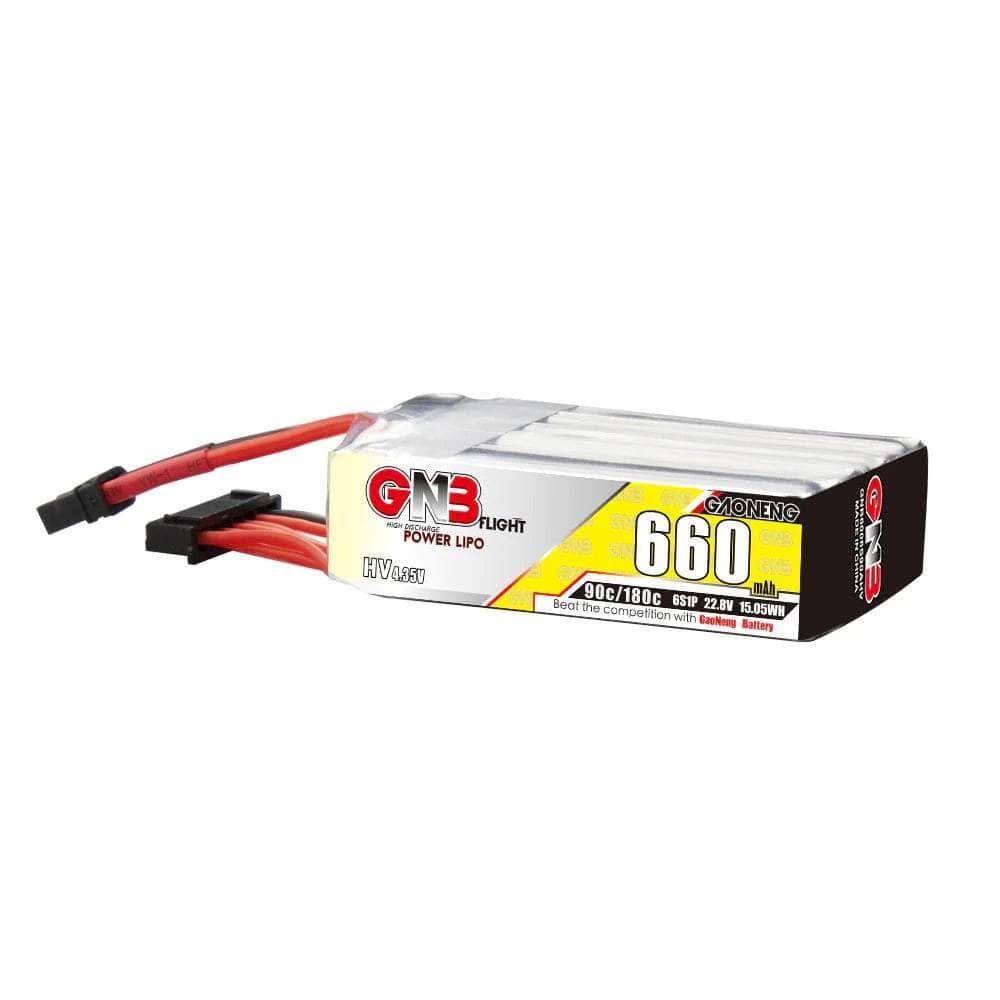 GNB Battery Gaoneng GNB 22.8V 6S 660mAh 90C LiHV Micro Battery (Long Type) - XT30