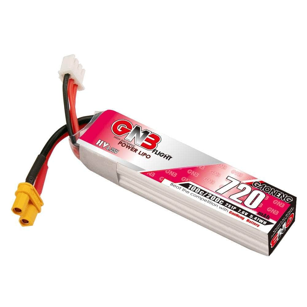 GNB Battery Gaoneng GNB 7.6V 2S 720mAh 100C LiHV Micro Battery (Long Type) - XT30