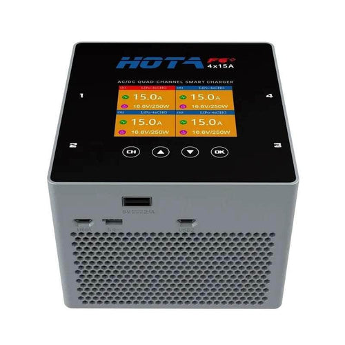 HOTA Charger HOTA F6+ 1000W 60A 1-6S Quad Channel AC/DC Smart Charger - Grey