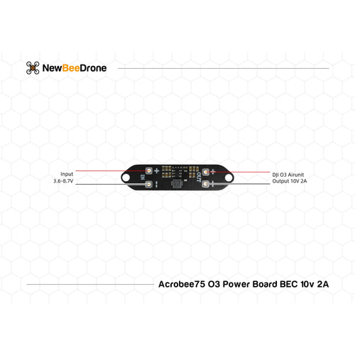 NewBeeDrone Drone FC+ESC NewBeeDrone Acrobee75 HD O3 Power Board BEC 10V 2A