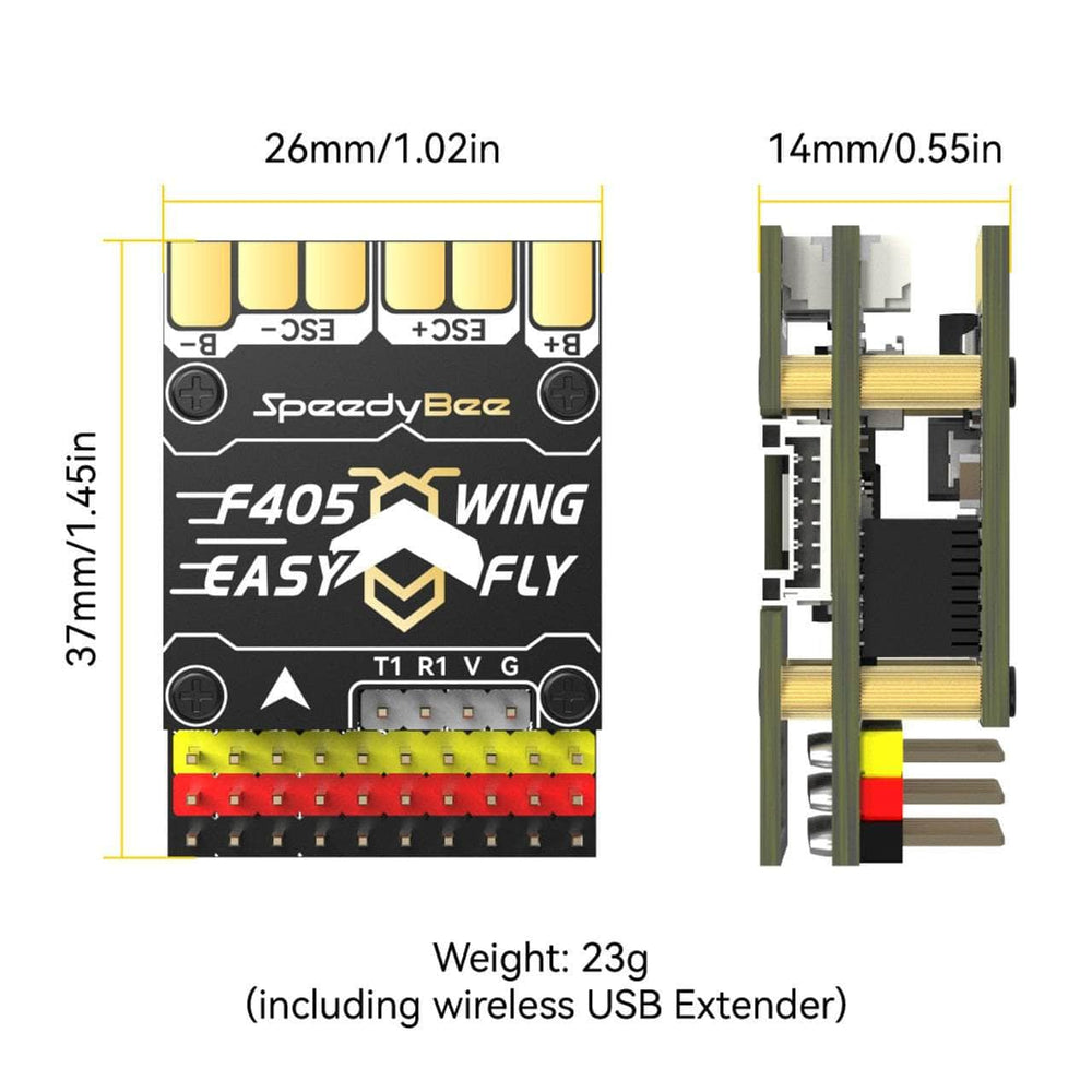 RUNCAM FC SpeedyBee F405 WING APP Mini 2-6S Fixed Wing Flight Controller