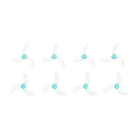 SUB250 Prop Sub250 Gemfan Pros Tri-Blade 40mm Micro/Whoop Prop 8 Pack - Teal (1.5mm Shaft)