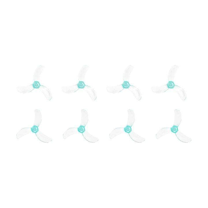 SUB250 Prop Sub250 Gemfan Pros Tri-Blade 40mm Micro/Whoop Prop 8 Pack - Teal (1.5mm Shaft)