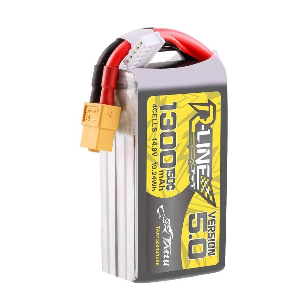 TATTU Battery Tattu R-Line Version 5.0 1300mAh 4S 14.8V 150C Lipo Battery - XT60