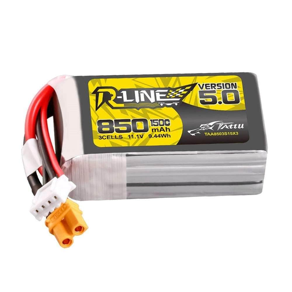 TATTU Battery Tattu R-Line Version 5.0 850mAh 3S 11.1V 150C Lipo Battery - XT30