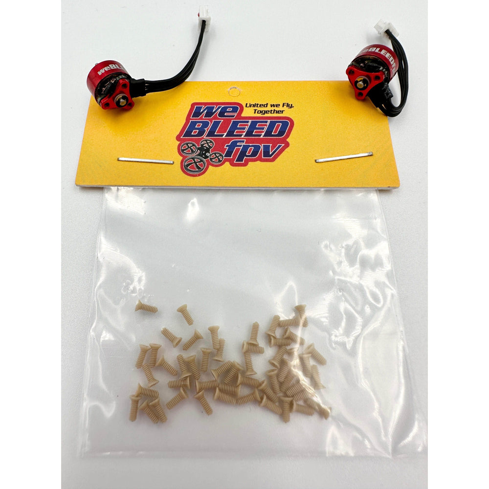 weBLEEDfpv HARDWARE & ACCESSORIES PEEK Micro Flat Head Whoop Motor Screws