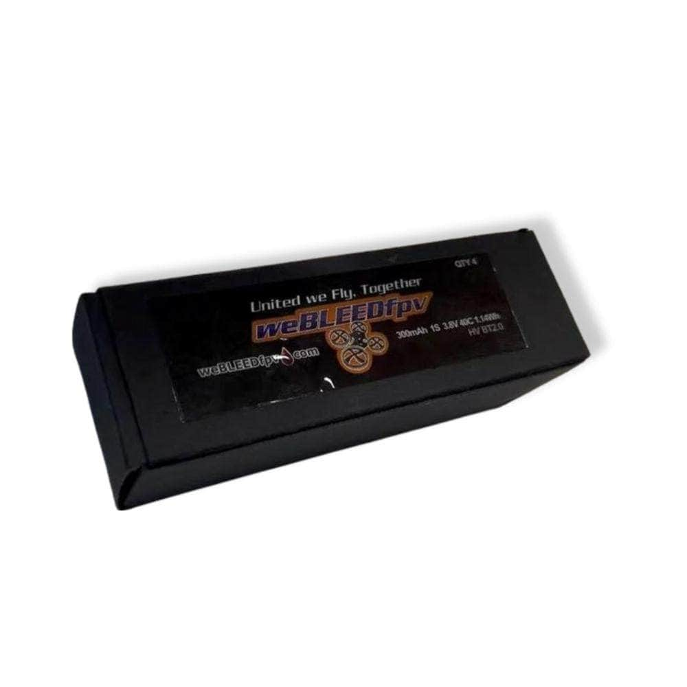 weBLEEDfpv BATTERIES & ACCESSORIES weBLEEDfpv 300mAh 1S LiPo Batteries - (Choose Style Plug)