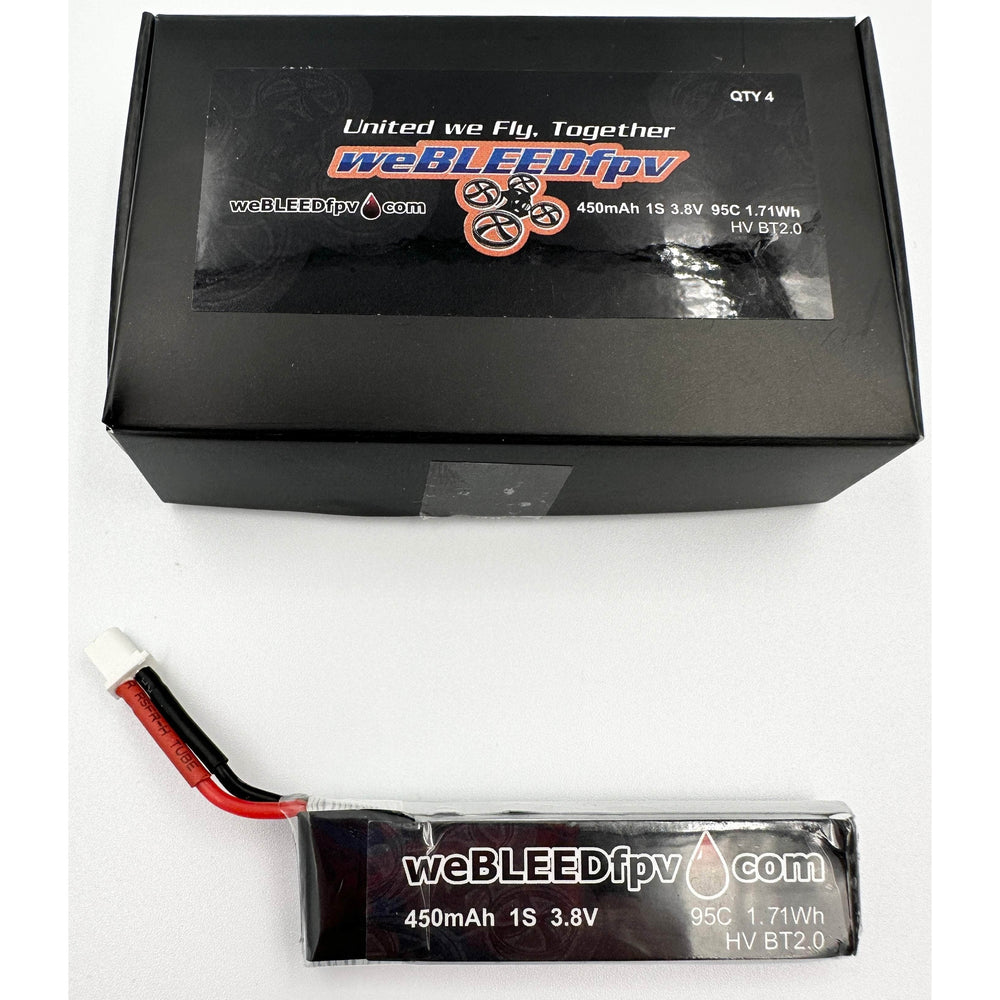 weBLEEDfpv BATTERIES & ACCESSORIES PIGTAIL - BT2.0 weBLEEDfpv 450mAh 1S BT2.0  LiPo Batteries