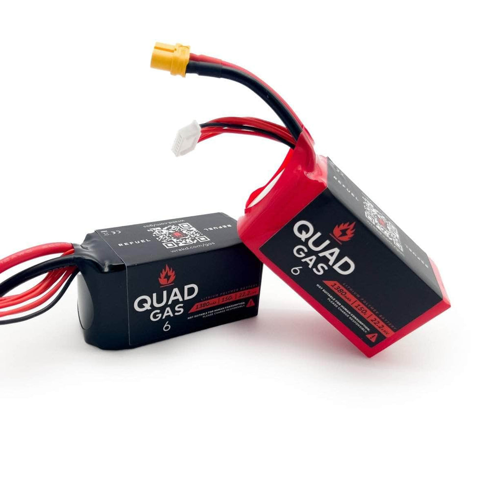 WREKD Co. WREKD Battery Quad Gas 6S 1380mAh 150c LiPo Battery (1pc)