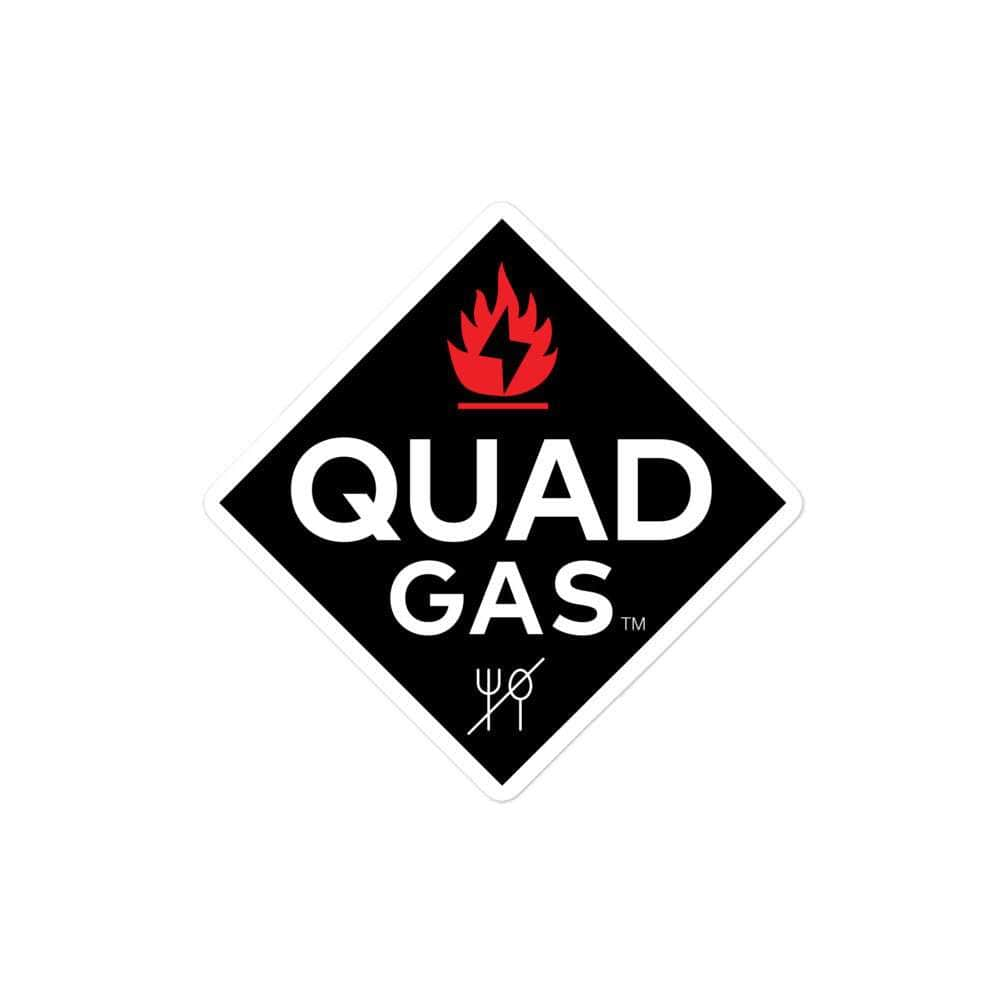 WREKD Co. Stickers 4″×4″ Quad Gas Logo Sticker (Print on Demand) - Choose 3"/4"/5.5"