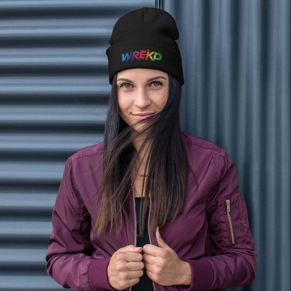 WREKD Co. WREKD Swag WREKD Colorful Embroidered Beanie