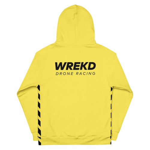 WREKD Co. WREKD Swag WREKD Drone Racing Unisex Hoodie - Yellow