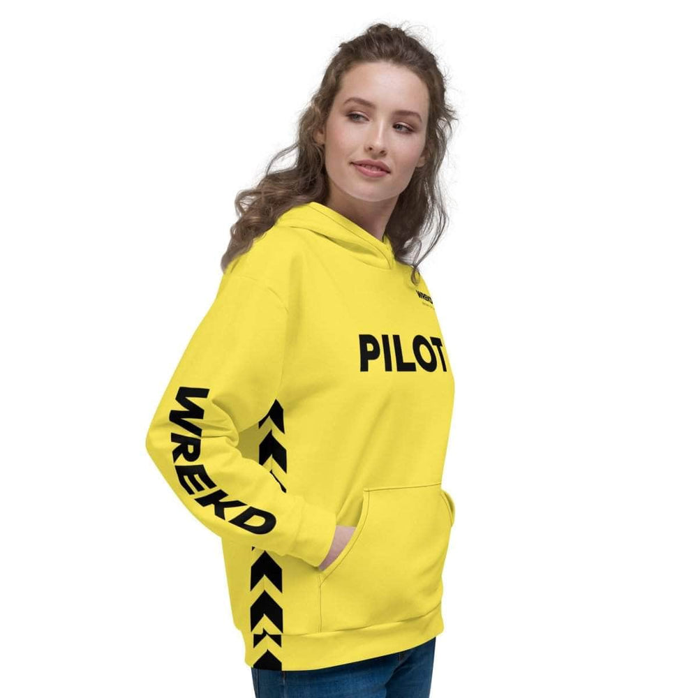 WREKD Co. WREKD Swag WREKD Drone Racing Unisex Hoodie - Yellow