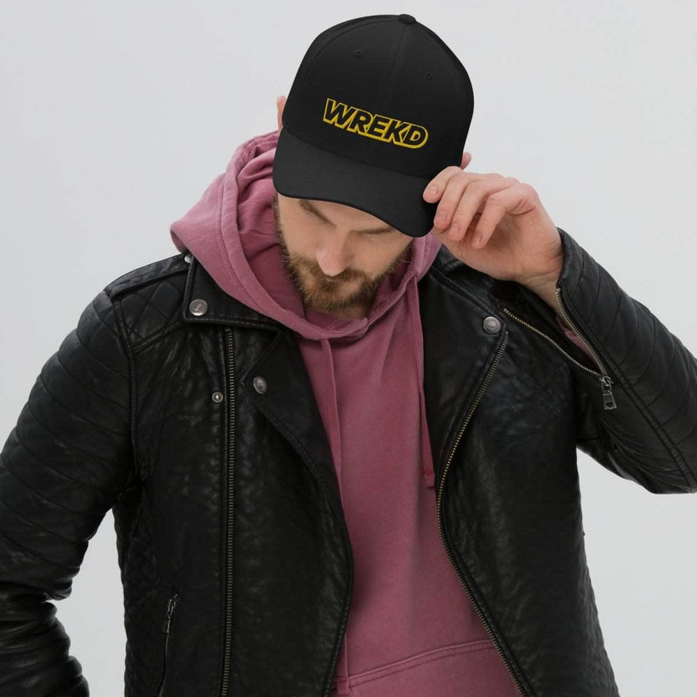 WREKD Co. WREKD Yellow Embroidered Structured Twill Cap