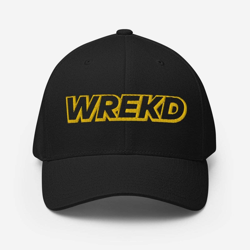 WREKD Co. S/M WREKD Yellow Embroidered Structured Twill Cap