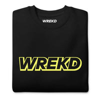 WREKD Co. WREKD Yellow on Black Logo Unisex Premium Sweatshirt