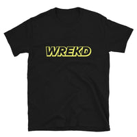 WREKD Co. XL WREKD Yellow on Black Short-Sleeve Unisex Logo Tee