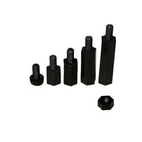 FPVELITE Hardware M3 Nylon Hex Male-Female Spacer Standoffs Screw Nut Assortment Kit - Black