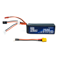 GNB Battery With Charging Adapter / Black RDQ Series 11.1V 3S 2500mAh 5C LiPo Battery for Taranis X9D