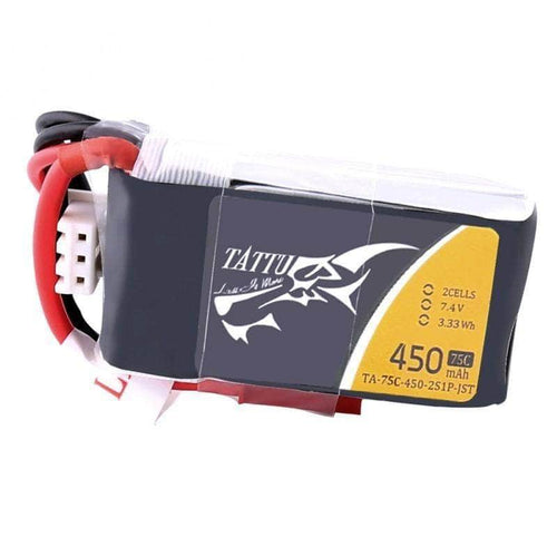 TATTU Battery Tattu 7.4V 2S 450mAh 75C LiPo Micro Battery - JST-SYP