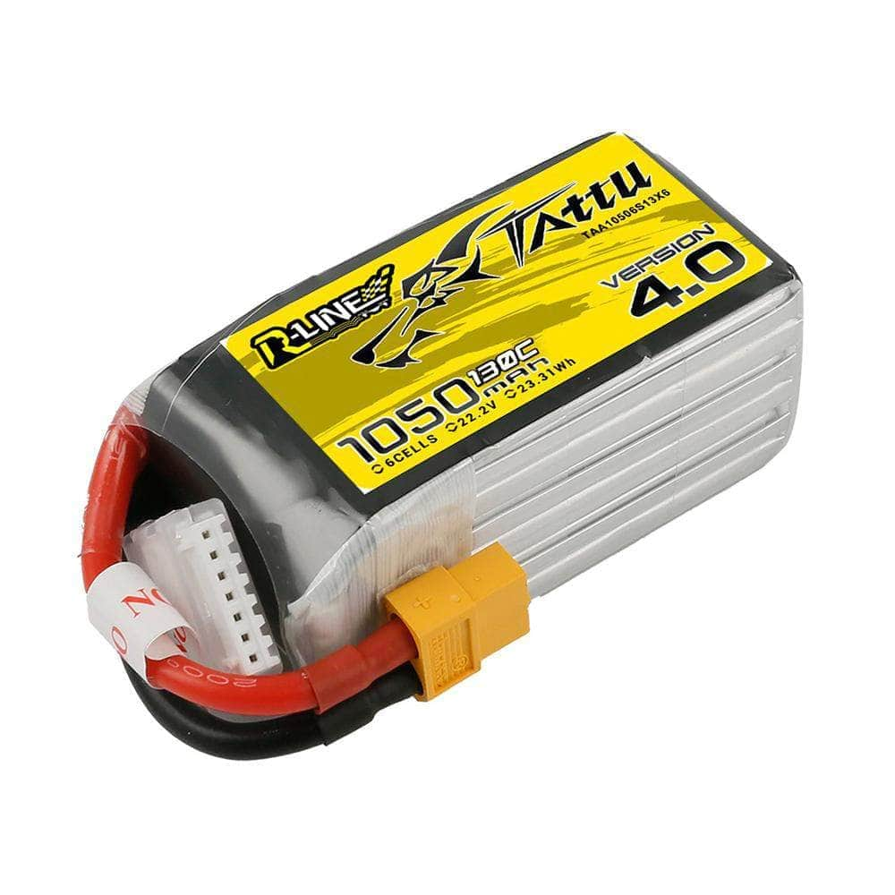 TATTU Battery Tattu R-Line Version 4.0 22.2V 6S 1050mAh 130C LiPo Battery - XT60