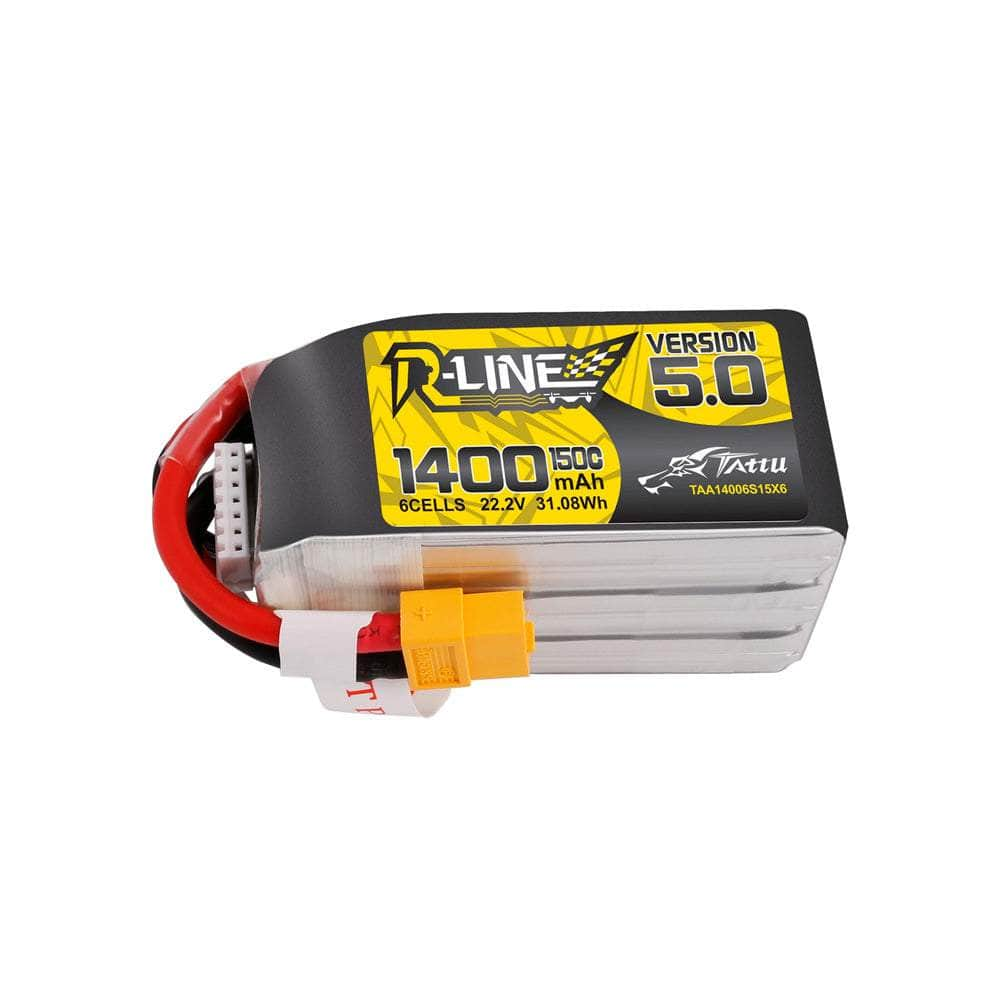 TATTU Battery Tattu R-Line Version 5.0 22.2V 6S 1400mAh 150C LiPo Battery - XT60